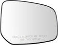 TRQ Passenger Side Mirror Glass Heated Convex Snap On Compatible with 2014-2023 Mitsubishi Mirage 2017-2019 Mirage G4 MI13251