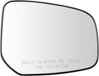 TRQ Passenger Side Mirror Glass Heated Convex Snap On Compatible with 2014-2023 Mitsubishi Mirage 2017-2019 Mirage G4 MI13251