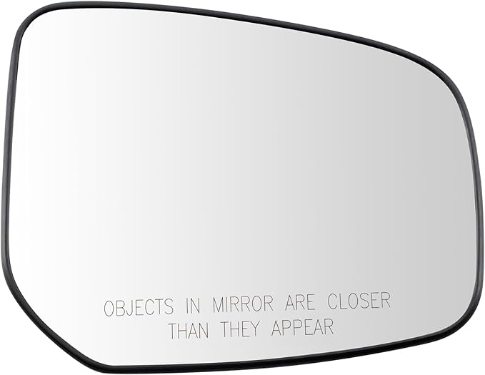 TRQ Passenger Side Mirror Glass Heated Convex Snap On Compatible with 2014-2023 Mitsubishi Mirage 2017-2019 Mirage G4 MI13251