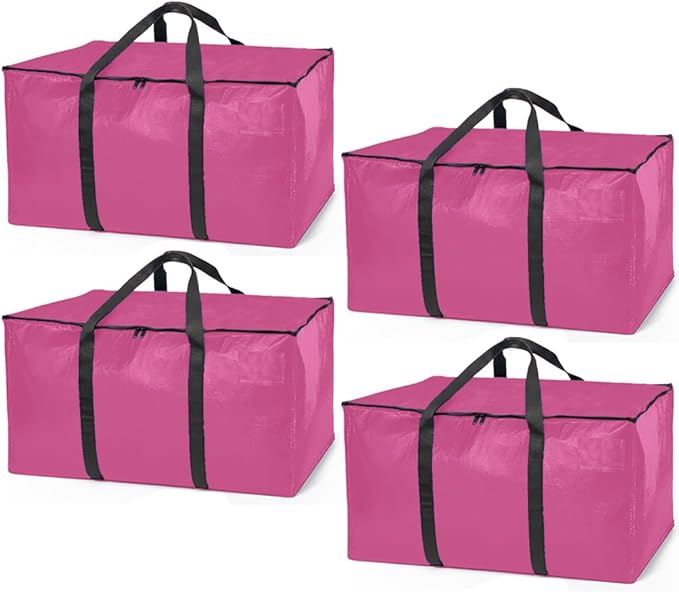 ClearSpace Oversized Moving Bags or Storage Bag – Large Moving Boxes with Backpack Straps, Zippers & Handles – Heavy-Duty Pac