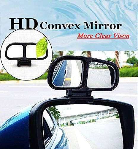 Blind Spot Mirrors for Cars, Adjustable Rear View Blind Spot Mirrors Car Auxiliary Universal Wide Angle Side Mirror Double Glass Blind Spot Snap Mirror for Truck SUV, 1 Piece (Black-Right)