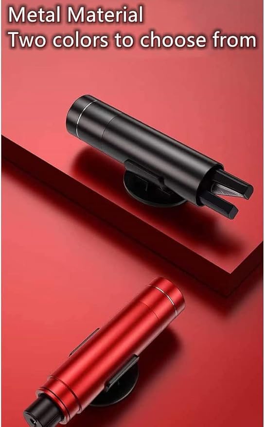 HHXS 2 Pack Car Safety Hammer Emergency Escape Tool One Second Window Breaker Seatbelt Cutter Car Glass Breaker Life-Saving E