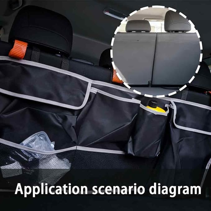 Car Storage Organizer Trunk, Foldable Bin, Box, Tote Organizer, Suitable for Small Cars, Compatible with Jeep, Q5, MPV Etc (Bla