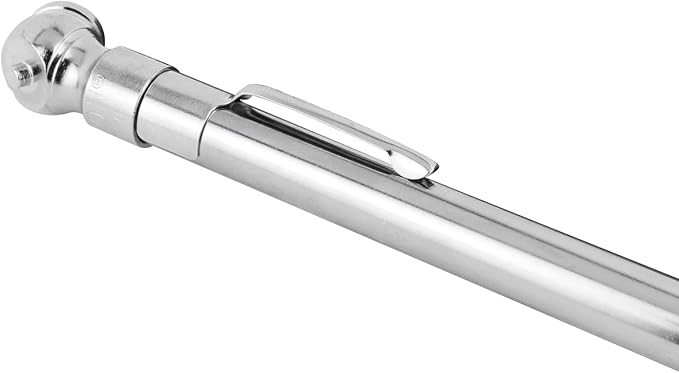 Milton S-920 Pencil Tire Pressure Gauge With Tread Depth Gauge, Built-in Deflator Valve, For Higher-Pressure Automobile Tires, Durable Plated Brass, Pressure Measured In PSI & kPa