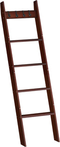 HOOBRO Blanket Ladder for Living Room and Bedroom, 5-Tier Wall Leaning Towel Rack for Bathroom, Decorative Ladder Shelf with 