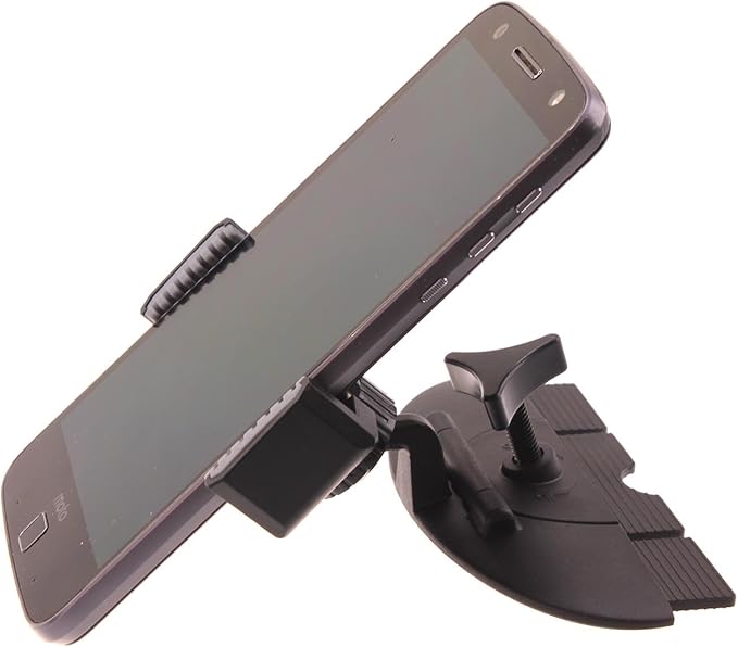 Car Mount CD Slot Holder Compatible with FairPhone 6, Cradle Swivel Dock Strong Grip CD Player Slot