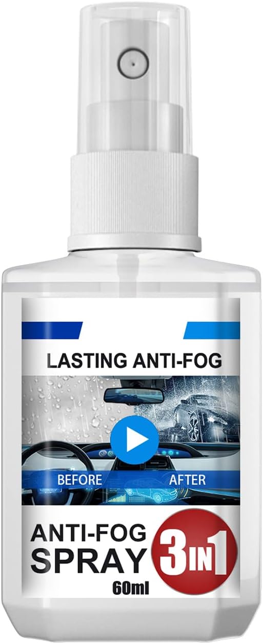 Car Glass Anti Fog Spray,60ml Rainproof Nano Rain Remover Multifunctional Car Glass Coating Agent Water Repellent Coating for