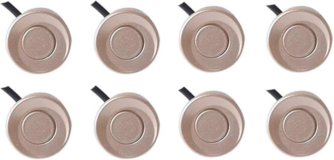 Car Reverse Parking Radar System with 8 Parking Sensors Distance Detection + LED Distance Display + Sound Warning (Champagne Gold Color)
