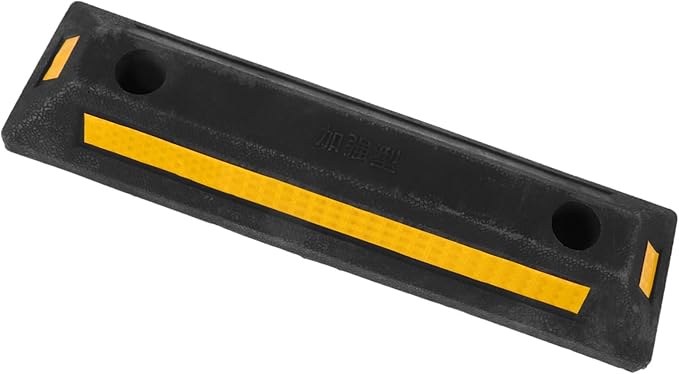Guide Stopper Garage Car Stop Indicator Reflective Film Pre-drilled Compact for Driveway Use Tire Stops for Garage Floor