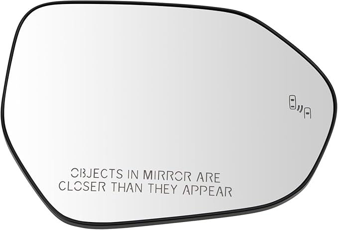 TRQ Passenger Side Mirror Glass Heated Blind Spot Convex Compatible with 2018-2022 Toyota Camry 2020-2023 Corolla 2016-2022 P