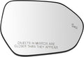 TRQ Passenger Side Mirror Glass Heated Blind Spot Convex Compatible with 2018-2022 Toyota Camry 2020-2023 Corolla 2016-2022 P