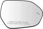TRQ Passenger Side Mirror Glass Heated Blind Spot Convex Compatible with 2018-2022 Toyota Camry 2020-2023 Corolla 2016-2022 P