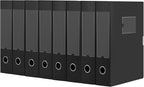 HUA JIE A4 Storage File Boxes Plastic Archives Cases with Lid, File Folder Organizer Document Filing Box for office,31×7.5×23