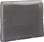 JAM PAPER Accordion Folders - 13 Pocket Plastic Expanding File - Legal Size - 10 x 15 - Smoke Grey - Sold Individually