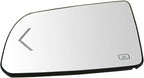 TRQ Driver Side Mirror Glass Heated Compatible with 2008-2011 Toyota Sequoia 2007-2013 Tundra with Mirror Turn Signal
