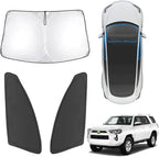 Karltys 3PCS Windshield Sun Shade for 2010-2025 Toyota 4Runner, 210T Reflective Front and Side Window Sunshade Cover Custom Fit 4-Runner, Foldable Sun Visor Protector Blocks Heat UV Rays