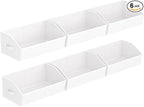 Homsorout Storage Bins for Shelves - Large Trapezoid Closet Shelf Organizer, Fabric Organization Bins with Handles, Storage B