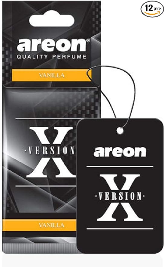 AREON X AXV02 Hanging Best Car Air Freshener Vanilla Scent, 12 Pack