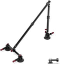 NEEWER Triple Suction Cup Car Mount Kit, Two 24" Aluminum Alloy Extension Poles, NATO Rail, Action Camera Adapter Compatible with GoPro DJI Insta 360, Max Load 2.2 lb, CA166