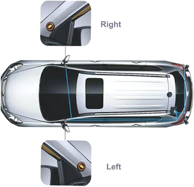 MACHSWON Car Blind Spot Radar Detection System Warning Light, A Pair Of 5V Vehicle Blind Spot Monitoring Parallel Auxiliary L
