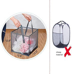 Pop Up Laundry Baskets - Mesh Collapsible Laundry Hampers Storage with Handle - Foldable for Washing Storage, Great for The K