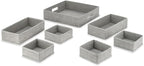 Whitmor Gray Fabric Drawer Organizer Durable Storage, 7 Pcs/Set, Total 4 Sets, 28 Pcs