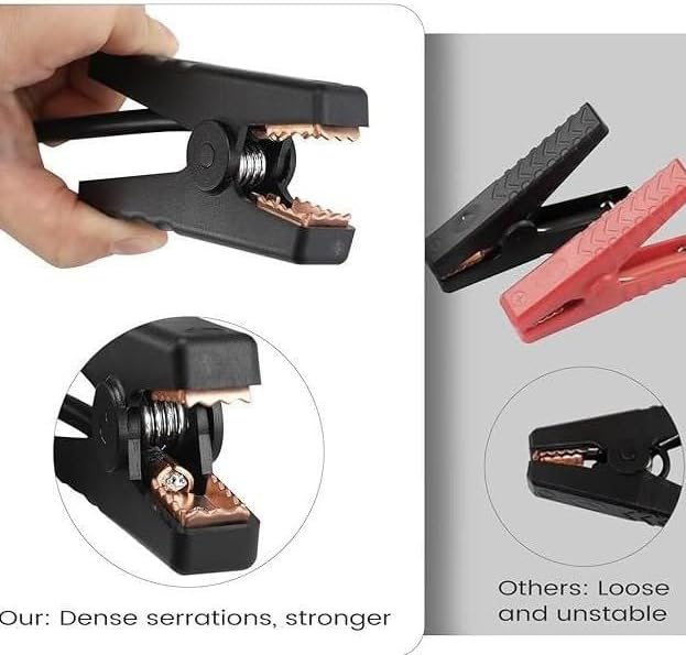 Upgraded Jumper Starter Cable Clamps for 18V, 8AWG Auto Battery Automotive Booster Cables Power Tool Line (Battery not Included), Emergency Kit