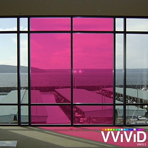 VViViD Transparent Colorful Vinyl Window Tinting Sheets (10ft x 5ft, Pink)