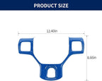 Hoolcar Interior Steering Wheel Cover ABS Trim Compatible with 2010-2017 Dodge RAM Accessories, Blue