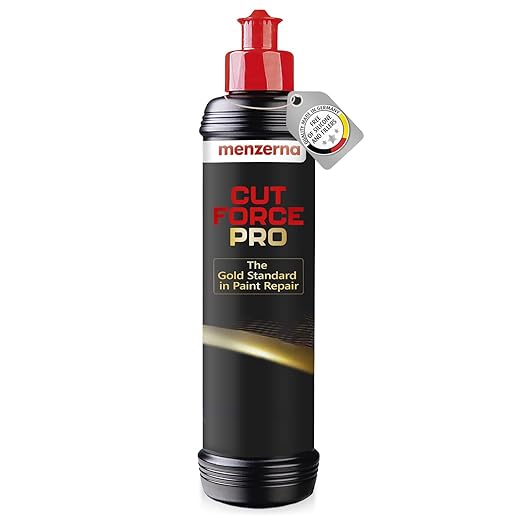 menzerna Cut Force Pro Car Polish 8 oz I Premium Polish with Heavy Cut and high Gloss Finish I Buffing & Polishing Compound for Car Maintenance I for Scratches & Sanding Marks I Car Body Repair