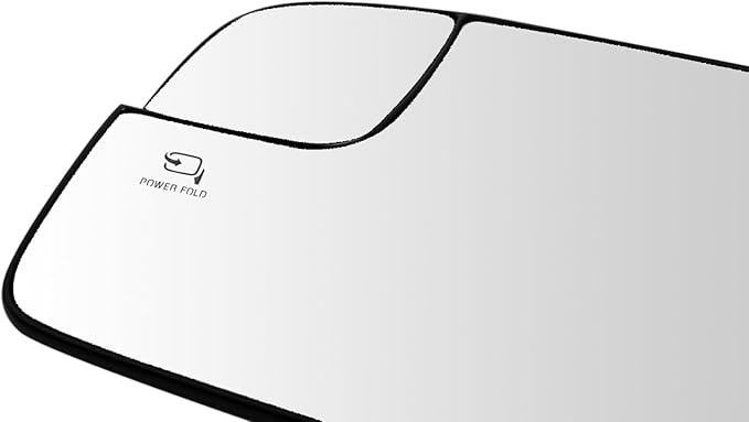TRQ Left Driver Side Mirror Glass Heated Snap On Compatible with 2016-2019 Ford Explorer FO1324222