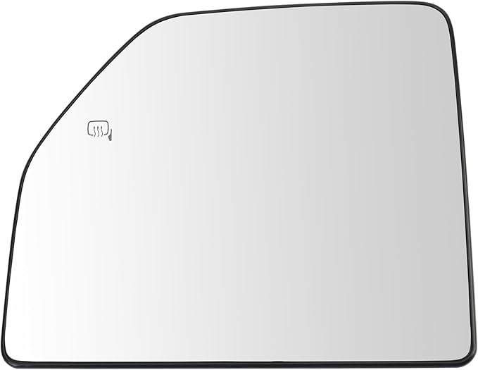TRQ Left Upper Mirror Glass Heated Snap On Compatible with 2015-2020 Ford F-150 2017-2022 Ford F-250 Super Duty F-350 Super D