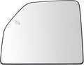 TRQ Left Upper Mirror Glass Heated Snap On Compatible with 2015-2020 Ford F-150 2017-2022 Ford F-250 Super Duty F-350 Super D
