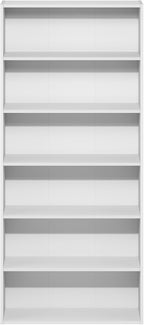 Furinno Basic Book Shelf, 6-Tier Bookcase with Open Shelf, Bookshelf, Cube Storage Organizer, 7 x 24 x 53, for Living Room, B