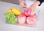 SANNO Vegetable Refrigerator Organizer Food Bins with lids Produce Saver Food Storage Container