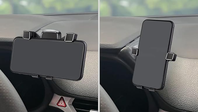 iJDMTOY Dashboard Direct Clip-On Mount Phone Gravity Holder Compatible with Toyota 2021-up Sienna Van (Won't Occupy Air Vent Opening)