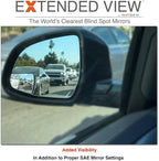 Blind Spot Mirrors- Compatible with Tesla Model 3 Extended View (Model X) - 2 Piece Set (Left & Right)