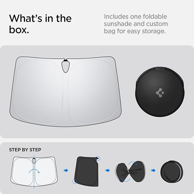 Spigen CryoShade Front Windshield Sunshade for All Tesla Model S 2025/24/23 (2012 to Current)