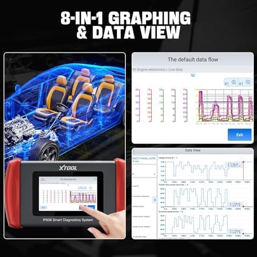 XTOOL IP608 Full System OBD2 Scanner Diagnostic Tool, Code Reader for Cars and Trucks with 30+ Services - EPB/SAS/BMS/Throttle