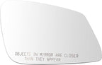 TRQ Passenger Side Mirror Glass Heated Convex For Factory Equipped Mirrors Compatible with 12-13 BMW 328i Sedan 13-18 320i 14