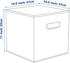 ShellKingdom Storage Bins, Foldable Fabric Storage Cubes And Cloth Storage Organizer Drawer with Metal Handle For Closet And 
