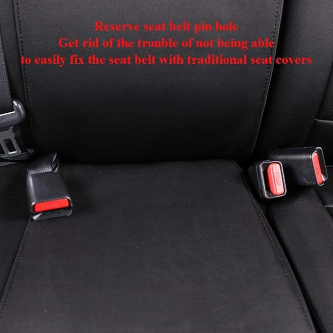 EKR Custom Fit Tacoma Neoprene Car Seat Covers for Select Toyota Tacoma 2016 2017 2018 2019 2020 2021 2022 2023 Double Cab/Cr