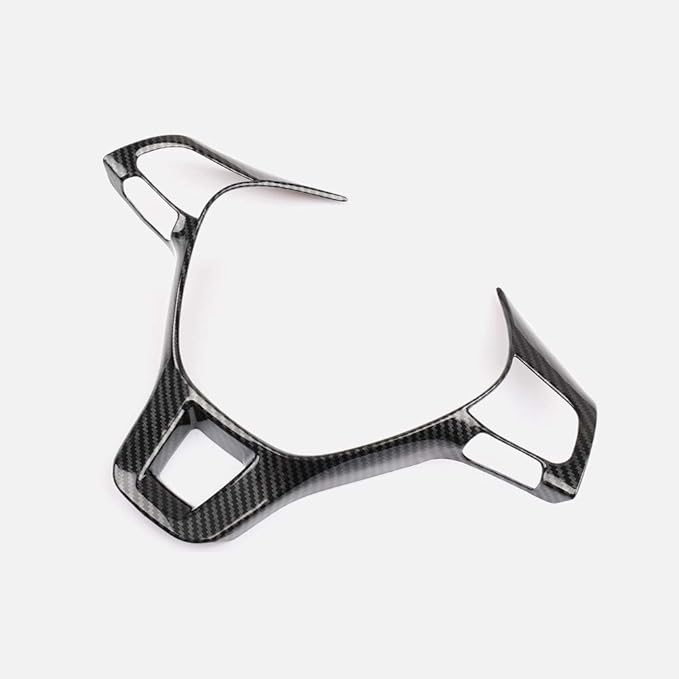 MAXDOOL Carbon Fiber Steering Wheel Cover Sequins Frame Trim Emblem for VW Volkswagen Jetta Passat e-Golf Golf Sportwagen Alltrack Arteon Atlas Tiguan Interior Accessories