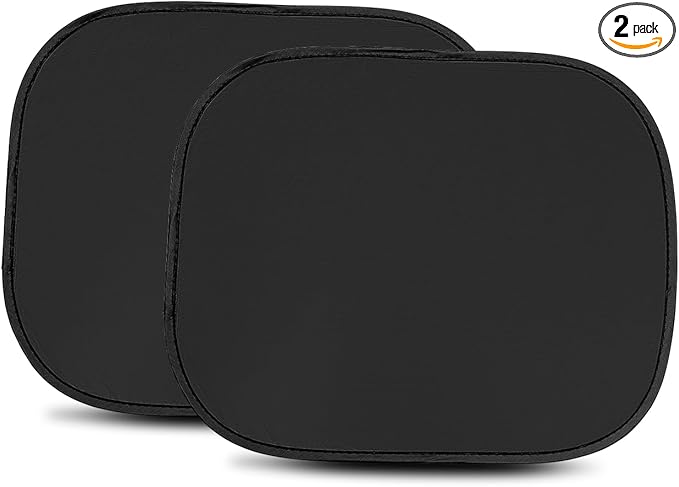 Kwak's 2 Pack Window Sun Shade for Car Baby - Sunshade Blocker, Glare Shield and UV Rays Protection for Your Kids - Side Windows Screens for SUV Truck (Rear Window)