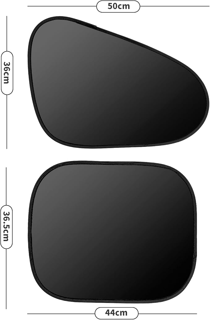 Kwak's 2 Pack Window Sun Shade for Car Baby - Sunshade Blocker, Glare Shield and UV Rays Protection for Your Kids - Side Windows Screens for SUV Truck (Front Window)