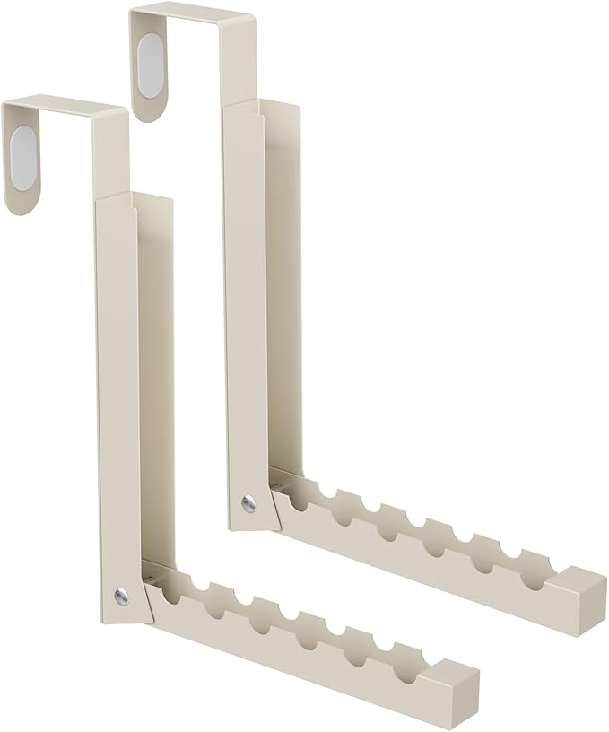 BAKON Over The Door Hanger Folding Clothes Drying Rack, Folding Hanging Coat Rack for Indoor Laundry Room Compact Small Space