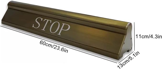 Aluminum Alloy Parking Stopper for Garage, Triangle Garage Parking Assistance, Car Stoppers for Garage, 1 Piece, for Car, SUV(Brown,60cmx13cm/23.6inx5.1in)