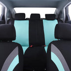 CAR PASS Line Rider Sporty Cloth 11PCS Universal Fit Car Seat Cover -100% Breathable with 5mm Composite Sponge Inside,Airbag 
