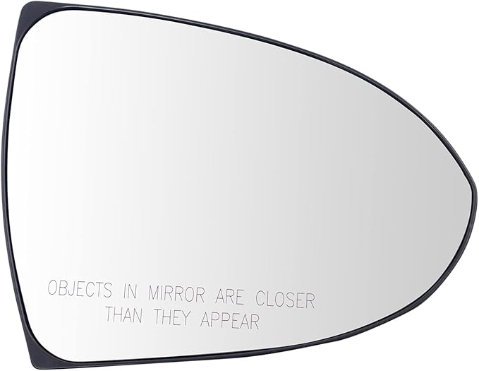 TRQ Passenger Side Mirror Glass with Backing Plate Snap On Clear Compatible with 2011-2016 Kia Sportage KI1325112