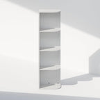 Furinno Reed Corner Shelf, 4-Tier Corner Bookshelf, Book Shelf, Corner Shelves, Storage Rack, for Organization and Storage, H